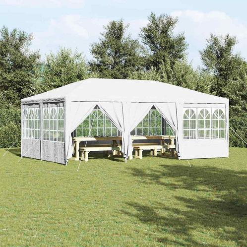 vidaXL Partytent Wit 600 x 400 x 266 cm Polyester en staal, Tuin en Terras, Partytenten, Partytent, Nieuw, Verzenden