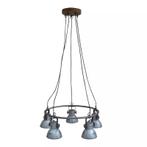 Vintage hanglamp met metalen kappen, Nieuw, Ophalen of Verzenden