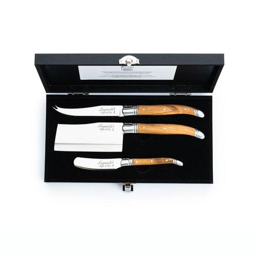 Laguiole - 3x Cheese Knives - Olive Wood - style de -, Antiek en Kunst, Antiek | Keukenbenodigdheden