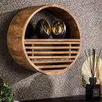 *WOONWINKEL* Houten Wandschap Met Lade Rond 50 Cm, Verzenden, Nieuw