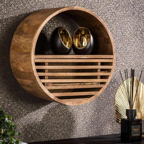 *WOONWINKEL* Houten Wandschap Met Lade Rond 50 Cm, Huis en Inrichting, Kasten | Overige, Nieuw, Verzenden