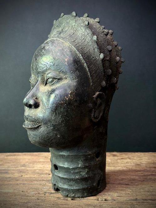 Benin koninklijk hoofd - Edo - Benin (Zonder Minimumprijs), Antiek en Kunst, Kunst | Niet-Westerse kunst
