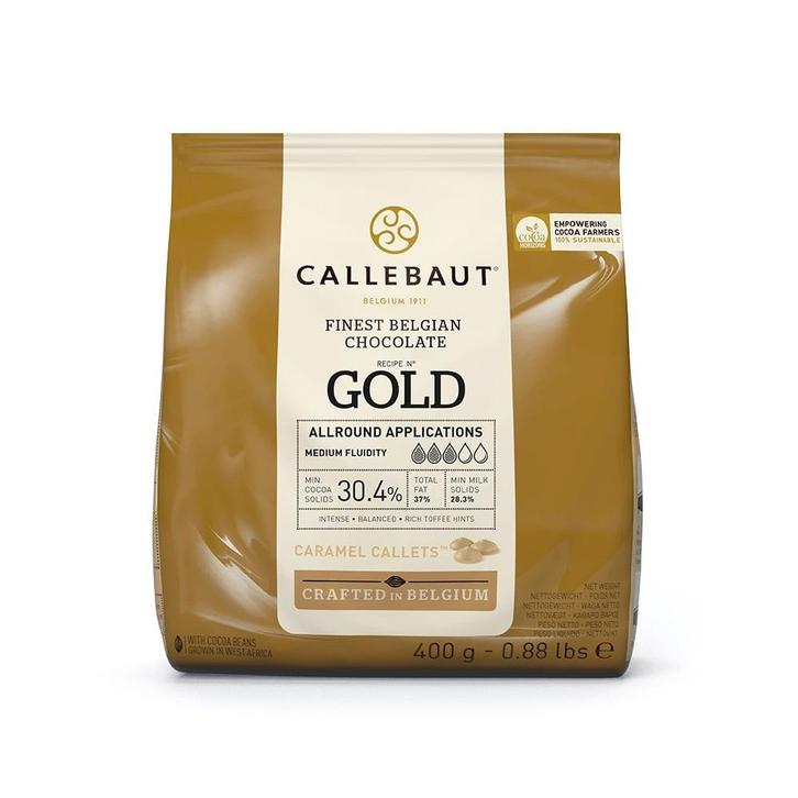 Callebaut Chocolade Callets Gold 400g, Hobby en Vrije tijd, Taarten en Cupcakes maken, Nieuw, Verzenden