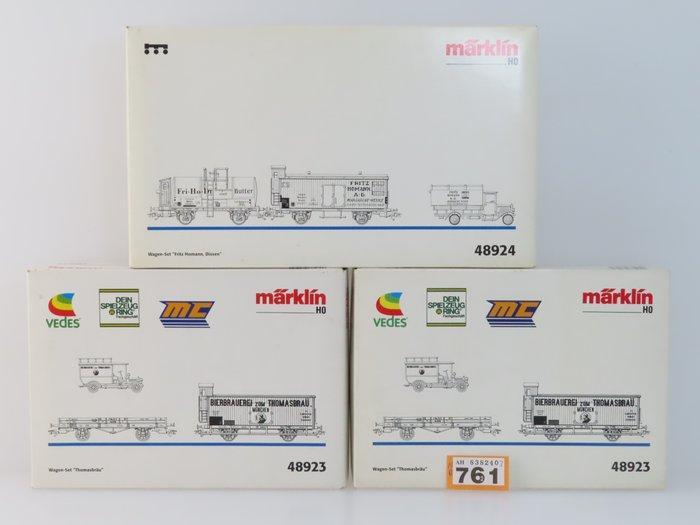 Märklin H0 - 48923/48924 - Modeltrein goederenwagonset (3) -, Hobby en Vrije tijd, Modeltreinen | H0