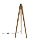 Landelijke vloerlamp tripod vintage hout - Tripod Classic, Verzenden, Nieuw, Hout, Landelijk