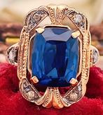 Zonder minimumprijs - Ring - 9 kt. Roségoud, Zilver Saffier, Nieuw