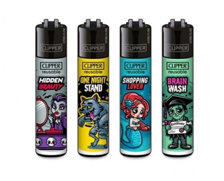 Clipper aansteker - Brain wash - CP11 (4 stuks), Verzamelen, Rookartikelen, Aanstekers en Luciferdoosjes, Nieuw, Verzenden