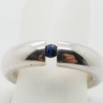 Zonder Minimumprijs - Ring Zilver Saffier, Nieuw