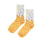 Sokken Katoen - IJsje Print - Wit Beige - Maat 36-43, Kleding | Dames, Sokken en Kousen, Nieuw