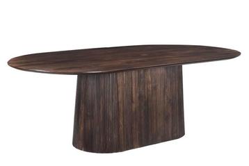 Ovale Eettafel Salvator – Walnootkleurig Mangohout | 200 c beschikbaar voor biedingen