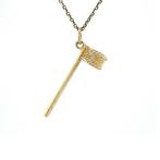Gouden vintage korfbal paal hanger 14 krt, Ophalen of Verzenden, Nieuw
