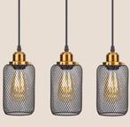 Vintage Kooi Hanglamp Zwart – Industriële E27 Plafondlamp, Verzenden, Nieuw