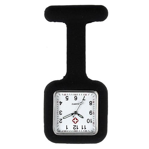 Fako® - Verpleegstershorloge - Siliconen Vierkant - Zwart, Sieraden, Tassen en Uiterlijk, Horloges | Dames, Verzenden