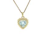 Sophia hanger 14 krt - Aqua, Sieraden, Tassen en Uiterlijk, Ophalen of Verzenden, Nieuw