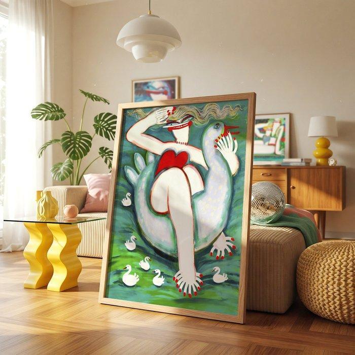 Yana Medow - Emerald lake XXL - NO Reserve, Antiek en Kunst, Kunst | Schilderijen | Modern