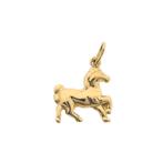 Gouden hanger van een paard (paard hanger, gouden paard), Overige merken, Goud, Gebruikt, Ophalen of Verzenden