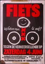 Poster over demonstratie tegen autoverkeer in Amsterdam, Verzenden, Nieuw, Overige onderwerpen, Met lijst