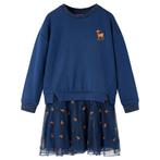 vidaXL Kinderjurk met lange mouwen 140 marineblauw, Verzenden, Nieuw