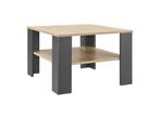 Veiling - Houten Salontafel - 60 x 60 cm - Donkergrijs / Hou, Nieuw