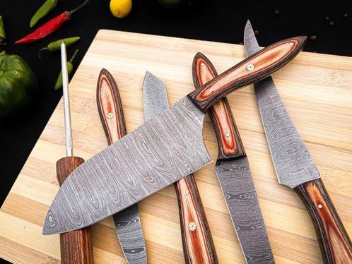 Smith - Keukenmes - Kitchen knife set - Duits Multi Wood en, Antiek en Kunst, Antiek | Keukenbenodigdheden