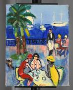 Michel Legros (1945 - 2015) - Terrasse en bord de mer