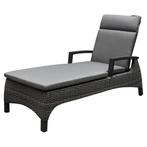 Dallas ligbed 162x70xH101 cm antraciet wicker, Tuin en Terras, Tuinsets en Loungesets, Ophalen of Verzenden, Nieuw