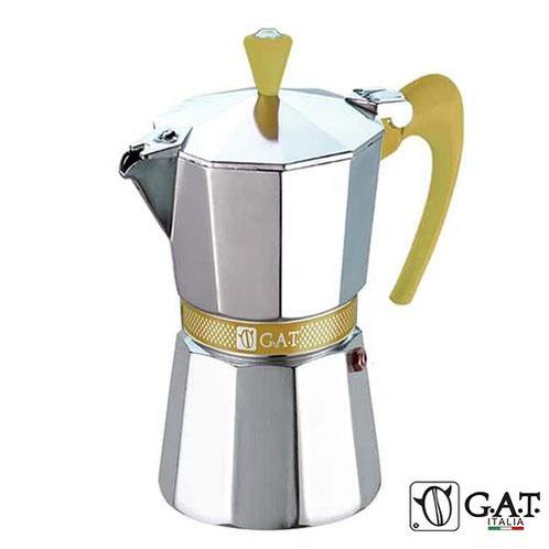 G.A.T. Italia Betty Percolator Geel 3 kops, Witgoed en Apparatuur, Koffiezetapparaten, 2 tot 4 kopjes, Nieuw, Koffiebonen, Combi