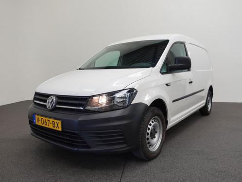 Volkswagen Caddy 2.0 TDI Automaat L2H1 Maxi, Auto's, Bestelauto's, Lease, Zwart, Automaat, Wit, Volkswagen, Financial lease, Stof