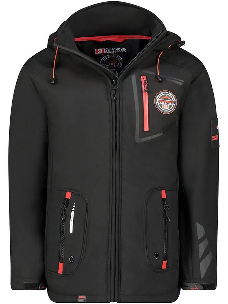 Canadian Peak Heren Softshell Jas Met Afneembare Capuchon, Kleding | Heren, Jassen | Zomer, Zwart, Nieuw, Verzenden