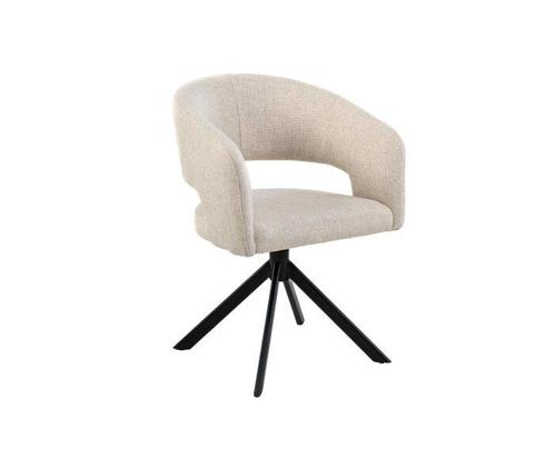 Eetkamerstoel Tokyo poot Venus draaibaar zwart - Tyler cream, Huis en Inrichting, Stoelen, Nieuw, Ophalen of Verzenden