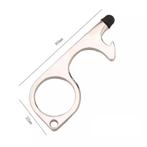 TT-products hygiëne no-contact sleutelhanger zilver, Huis en Inrichting, Ophalen of Verzenden, Nieuw