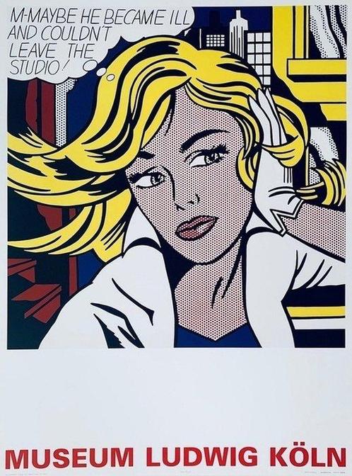 Roy Lichtenstein (1923-1997) - Maybe, 1965 - Museumsprint -, Antiek en Kunst, Kunst | Tekeningen en Foto's