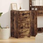 vidaXL Dressoir Rook Eiken 40x41x75 cm Geengineerd Hout, Huis en Inrichting, Verzenden, Nieuw, Overige houtsoorten, Minder dan 50 cm