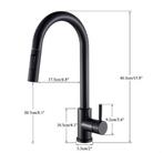 Enkele Handgreep Keukenkraan – Zwart, Uittrekbare Mengkraan, Verzenden, Nieuw