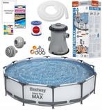 Bestway Zwembad 366x76cm - Complete Set | Retourdeal | 40..., Minder dan 80 cm, Rond, Ophalen of Verzenden, Opzetzwembad