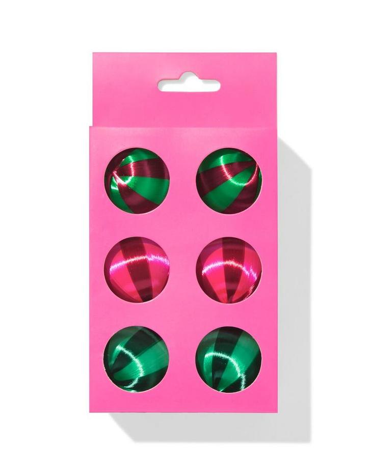 HEMA Kerstballen set 4.4cm satijn - 6 stuks, Diversen, Kerst, Nieuw, Verzenden