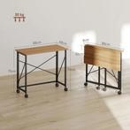 TRUUSK Opklapbare Kleine Bureau 80 cm - Met Wielen - Ruimteb, Verzenden