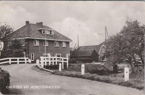 ACHTIENHOVEN - Dorpsgezicht groeten uit Achtienhoven, Verzamelen, Ansichtkaarten | Nederland, Verzenden