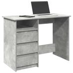 vidaXL Bureau 102x50x75 cm bewerkt hout betongrijs, Huis en Inrichting, Bureaus, Verzenden, Nieuw