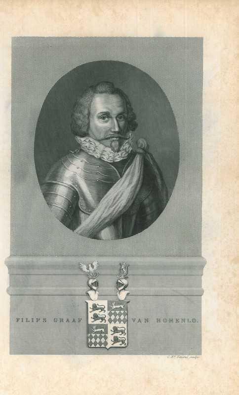 Portrait of Philip of Hohenlohe-Neuenstein, Antiek en Kunst, Kunst | Etsen en Gravures