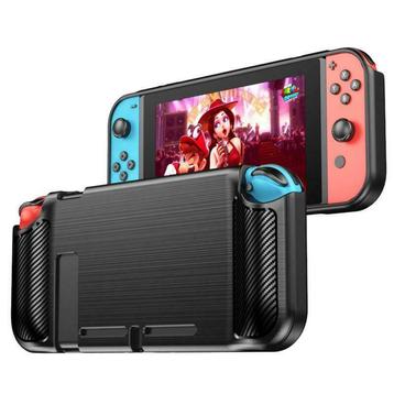 TPU Bescherm Hoes Skin voor Nintendo Switch -  - Carbon beschikbaar voor biedingen