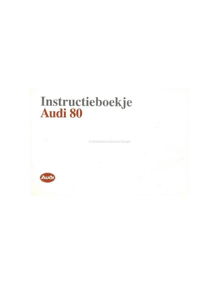 1990 AUDI 80 INSTRUCTIEBOEKJE NEDERLANDS, Auto diversen, Handleidingen en Instructieboekjes