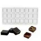 Bonbonvorm Chocolate World Vierkante Schelp (24x) 27x27x12mm, Verzenden, Nieuw