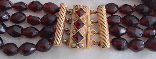 Armband - 14 karaat Geel goud - Glasgranaten, Sieraden, Tassen en Uiterlijk, Armbanden