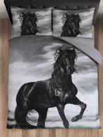 Fries paard dekbedovertrek 200x200/220, Huis en Inrichting, Slaapkamer | Beddengoed, Verzenden, Zwart, Dekbedovertrek, Nieuw
