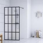 vidaXL Inloopdouchewand 90x195 cm transparant gehard glas, Doe-het-zelf en Verbouw, Sanitair, Verzenden, Nieuw