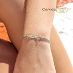 Gourmet naam armband zilver premium stainless steel, Sieraden, Tassen en Uiterlijk, Armbanden, Verzenden, Nieuw, Zilver