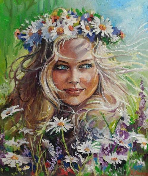 Eugenie Chervonna - Vent solaire, Antiek en Kunst, Kunst | Schilderijen | Modern