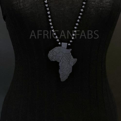 Houten kralen ketting / halsketting / hanger - Afrikaans con, Sieraden, Tassen en Uiterlijk, Kettingen, Nieuw, Ophalen of Verzenden