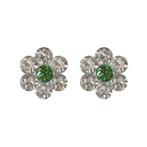 Fako Bijoux - Oorbellen - Steker - Bloem - Kristal - Groen, Verzenden, Nieuw